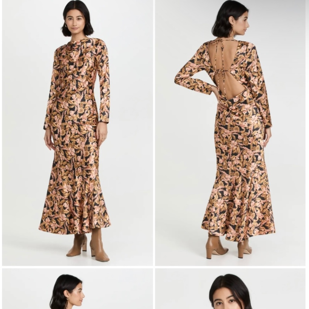 Significant Other Yvonne Dress in Black Sangria Floral